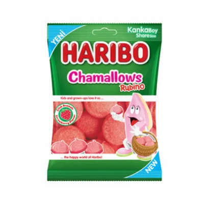 Haribo Rubino Çilek Aromalı Marshmallow 70 G