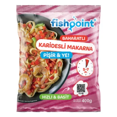 Fish Point Dondurulmuş Baharatlı Karidesli Makarna 400 G