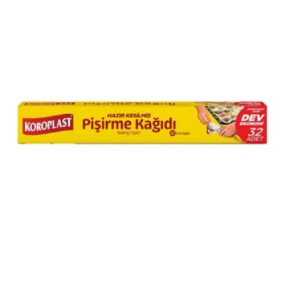 Koroplast Pişirme Kağıdı Hazır Kesilmiş 32'li