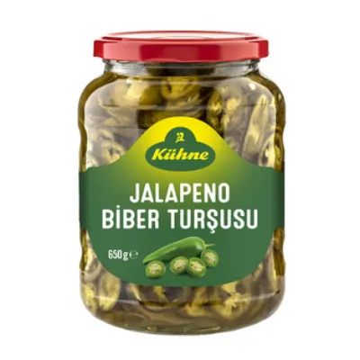Kuhne Jalapeno Biber Turşusu Dilimli 650 G