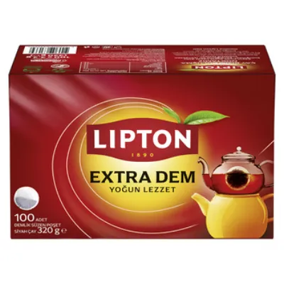 Lipton Extra Dem Demlik Süzen Poşet Siyah Çay 100'lü 320 G