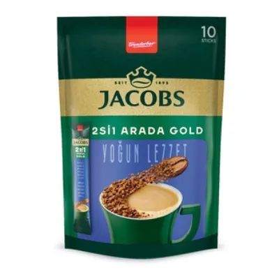 Jacobs Gold 2'si 1 Arada Yoğun Lezzet 10 x 13 G.