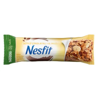 Nesfit Sütlü Çikolatalı ve Muzlu Tam Tahıllı Bar 23,5 G