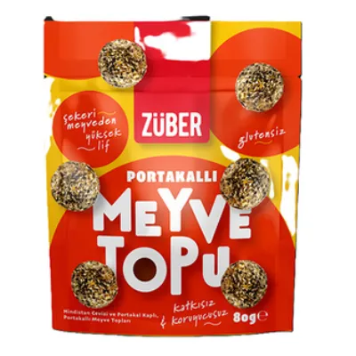 Züber Portakallı Meyve Topu 80 G