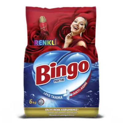 Bingo Matik Toz Deterjan Renkliler 6 Kg