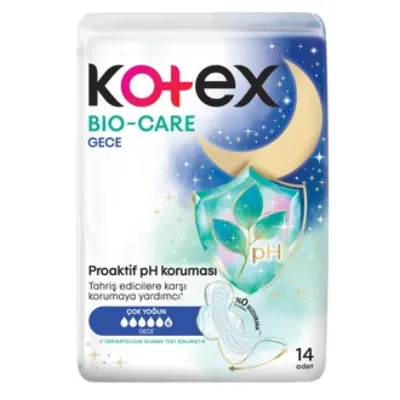 Kotex Bio-Care Quadro Gece 14'lü