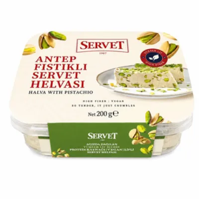 Servet Şekerleme Antep Fıstıklı Tahin Helvası 200 G