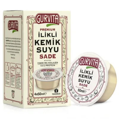 Gurvita İlikli Kemik Suyu Sade 4 x 50 Ml