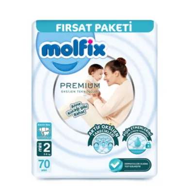 Molfix Premium Paket 2 Beden Mini 3-6 Kg 70'li