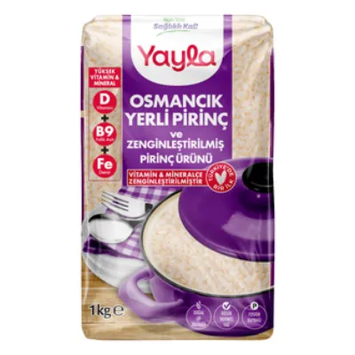Yayla Zenginleştirilmiş Osmancık Pirinç 1 Kg