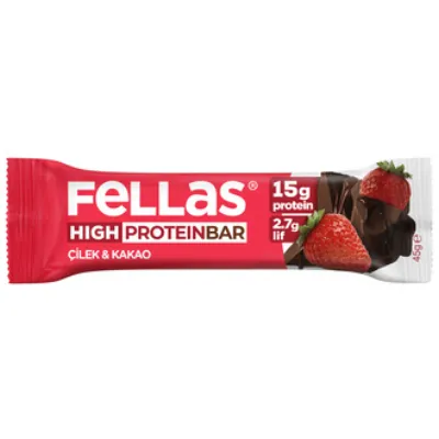 Fellas Yüksek Protein Bar - Çilek 45 G