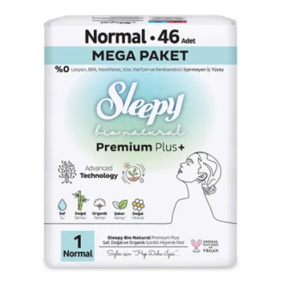 Sleepy Bio Natural Mega Normal Hijyenik Ped 46'lı