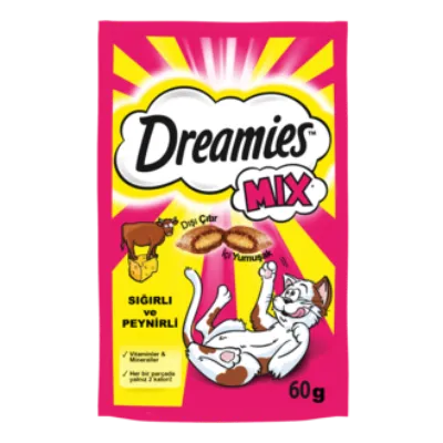 Dreamies Sığırlı ve Peynirli Kedi Ödül Maması 60 G