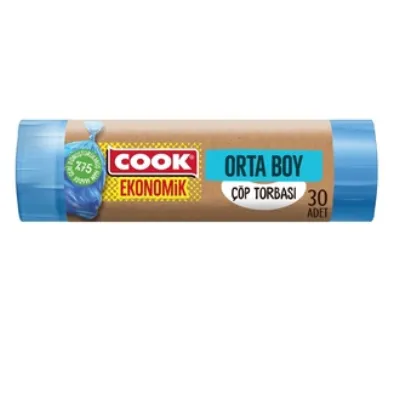 Cook Geri Dönüşüm Çöp Torbası Orta Boy 30'lu