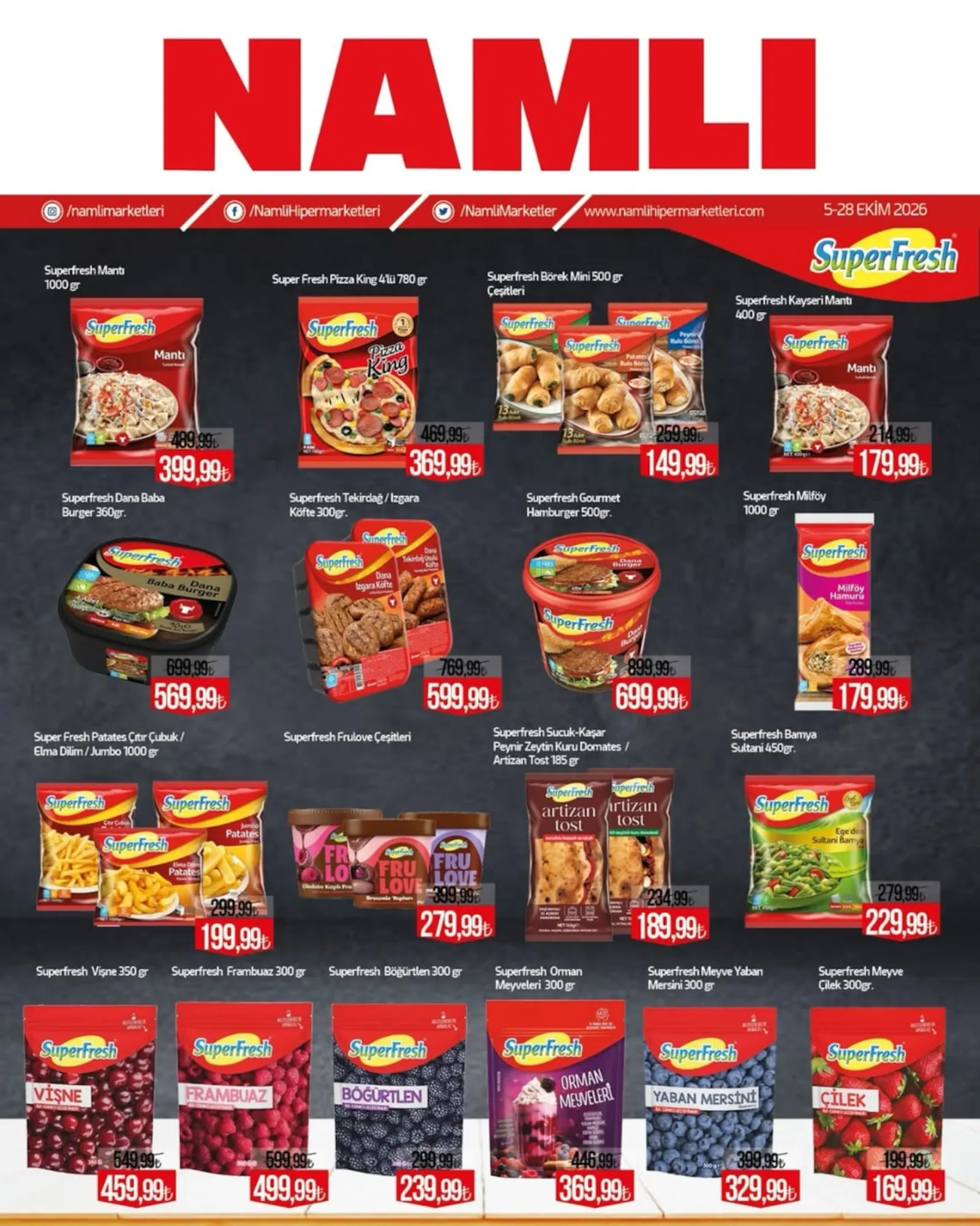 Namlı Hipermarketleri broşürü sayfa 1