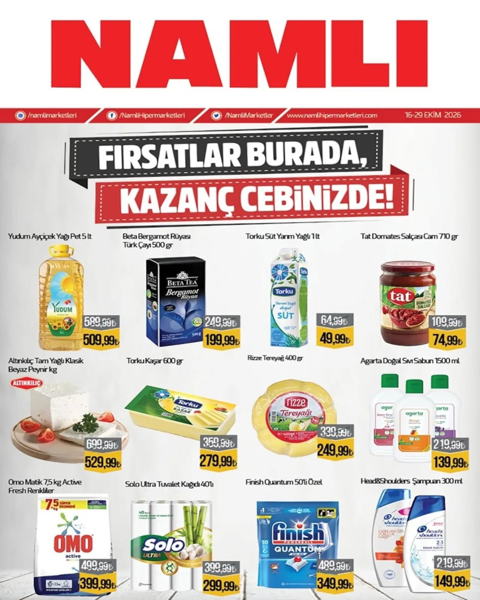 Namlı Hipermarketleri broşürü sayfa 1