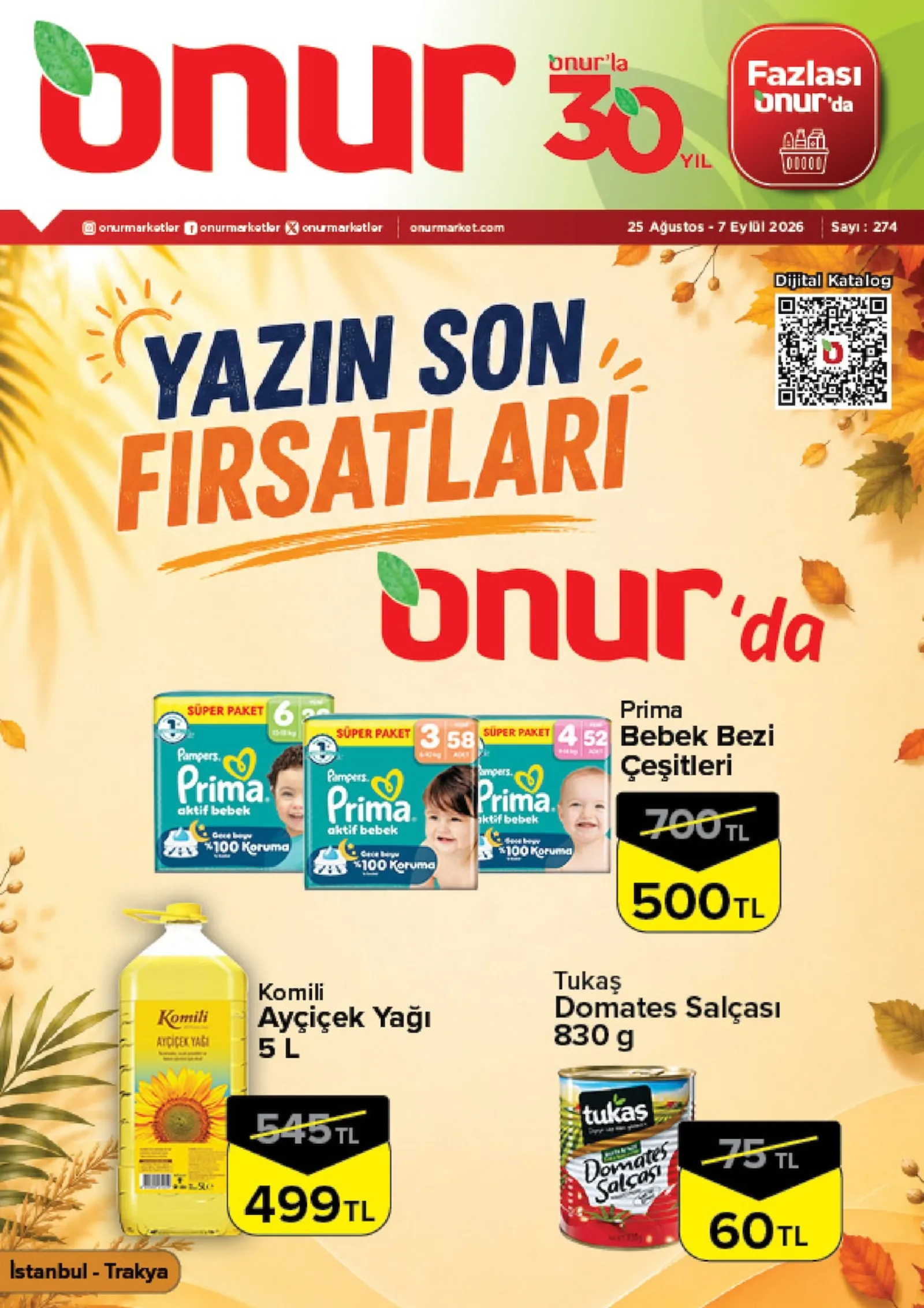 Onur Market broşürü