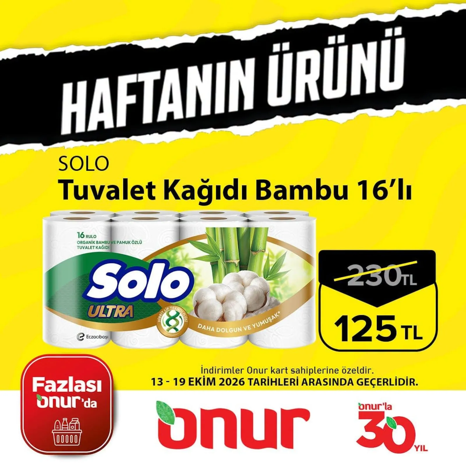 Onur Market broşürü sayfa 1