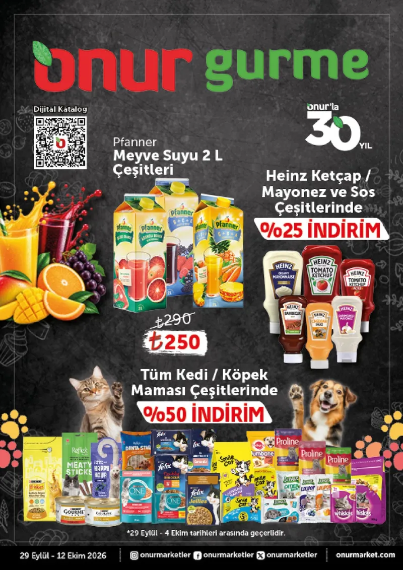 Onur Market broşürü sayfa 1