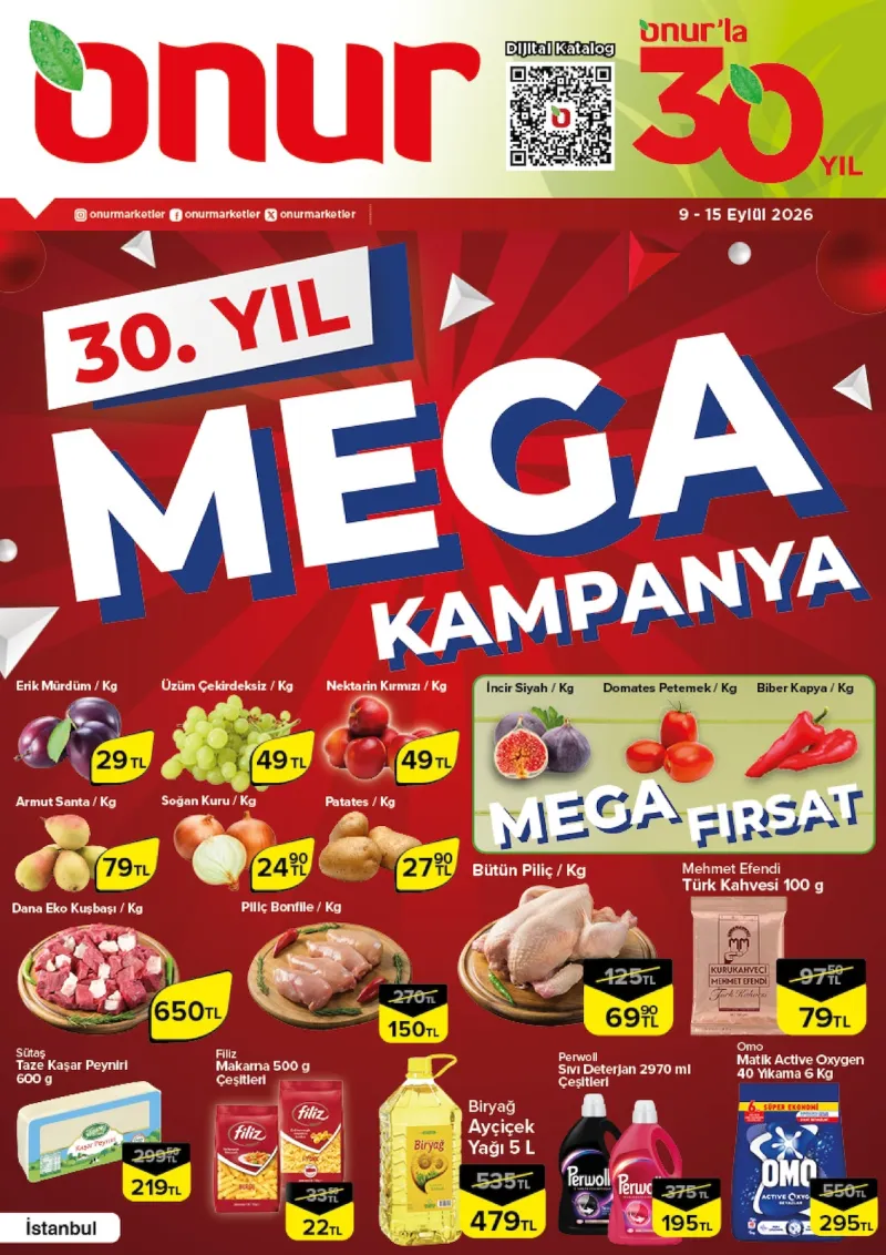 Onur Market broşürü sayfa 1