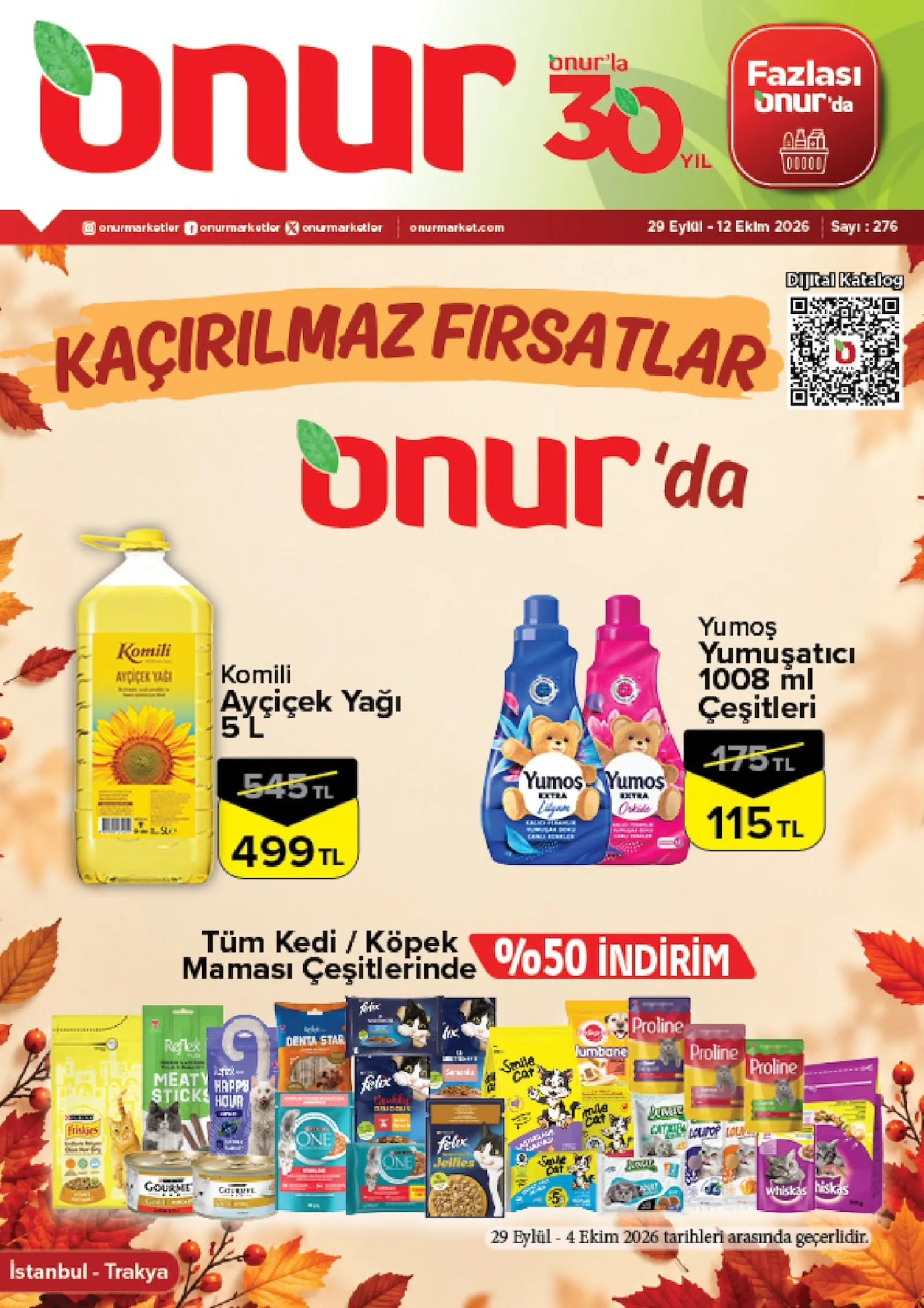 Onur Market broşürü sayfa 1