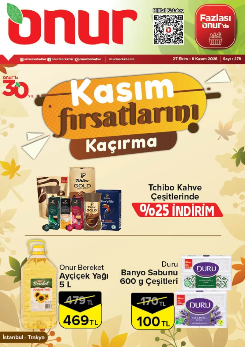 Onur Market broşürü sayfa 1