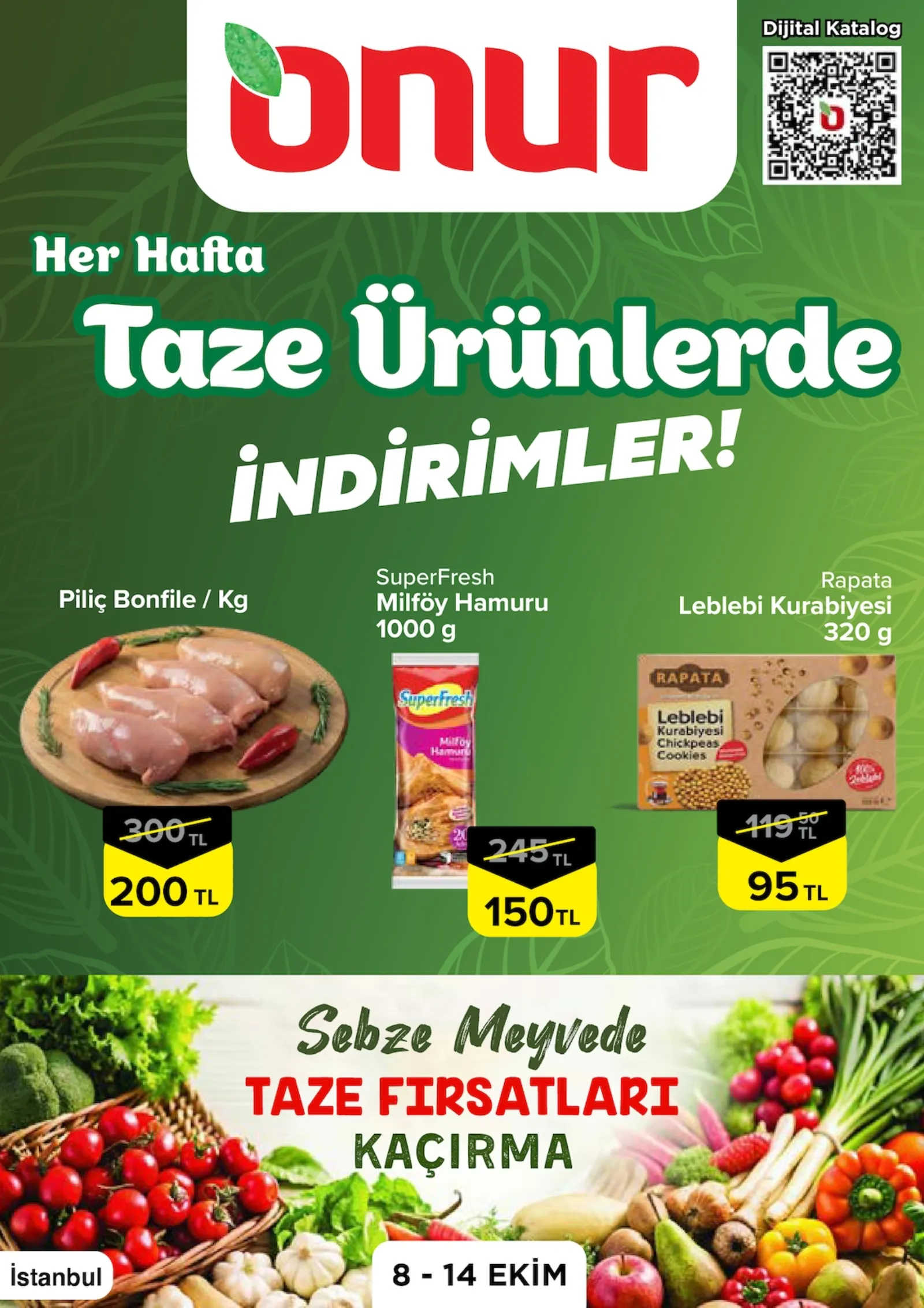 Onur Market broşürü sayfa 1