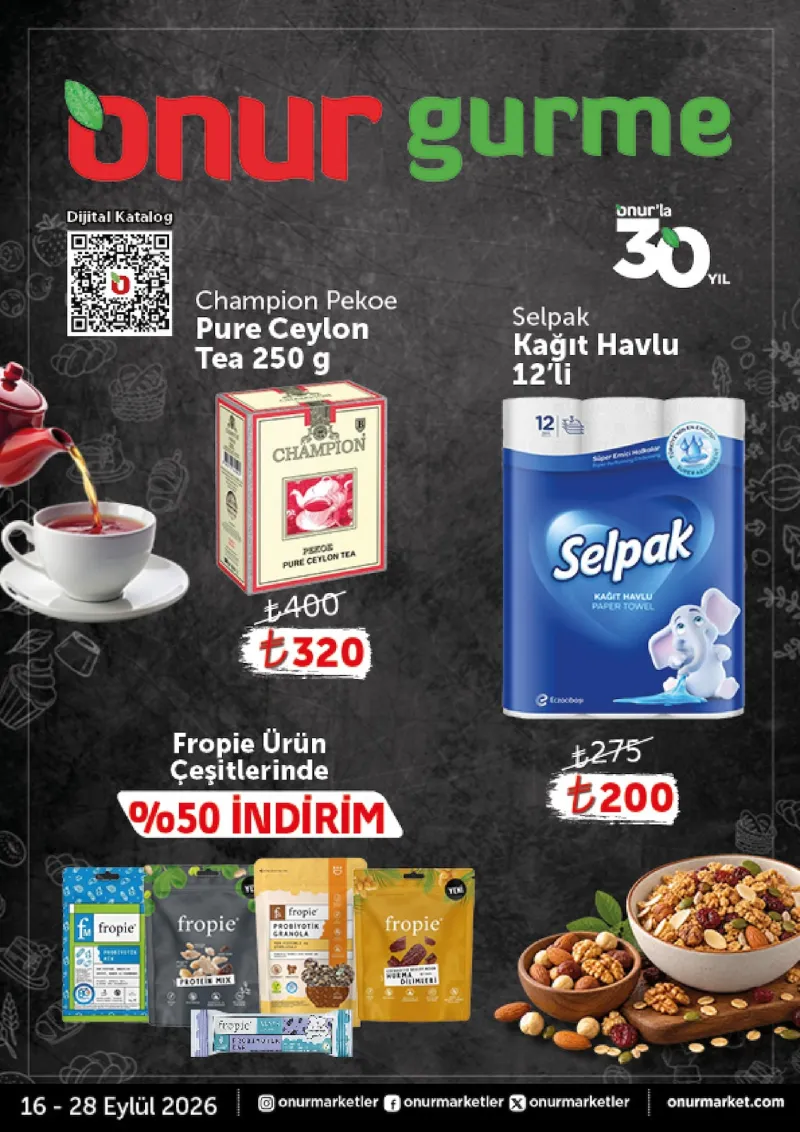 Onur Market broşürü sayfa 1