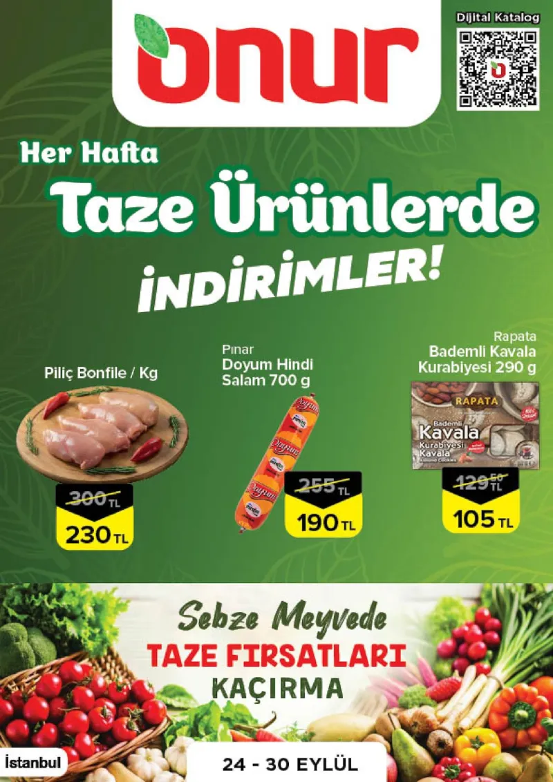 Onur Market broşürü sayfa 1