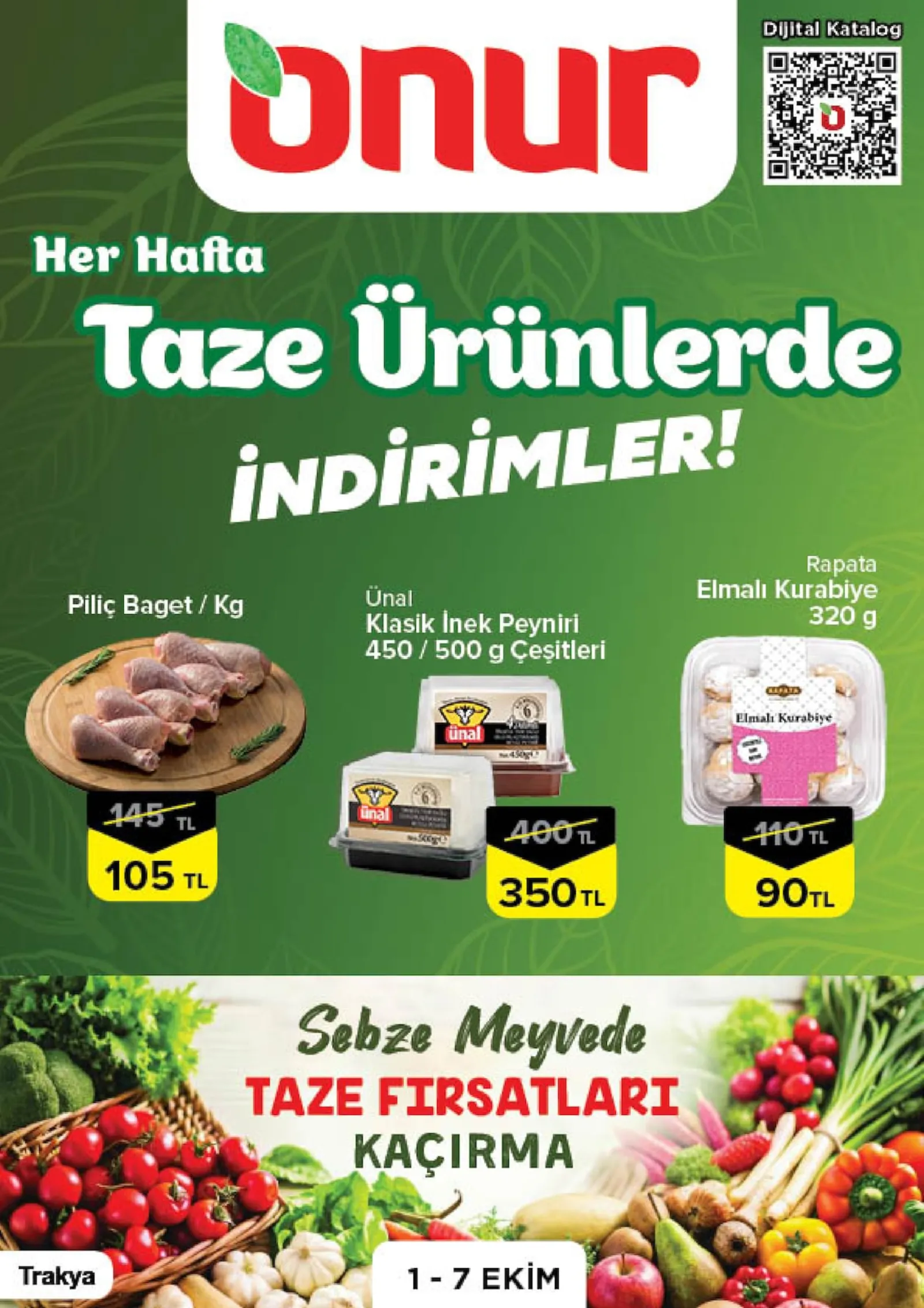 Onur Market broşürü sayfa 1