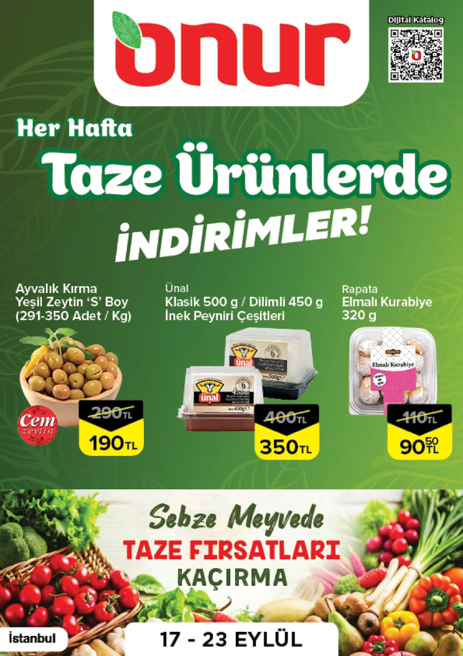 Onur Market broşürü sayfa 1