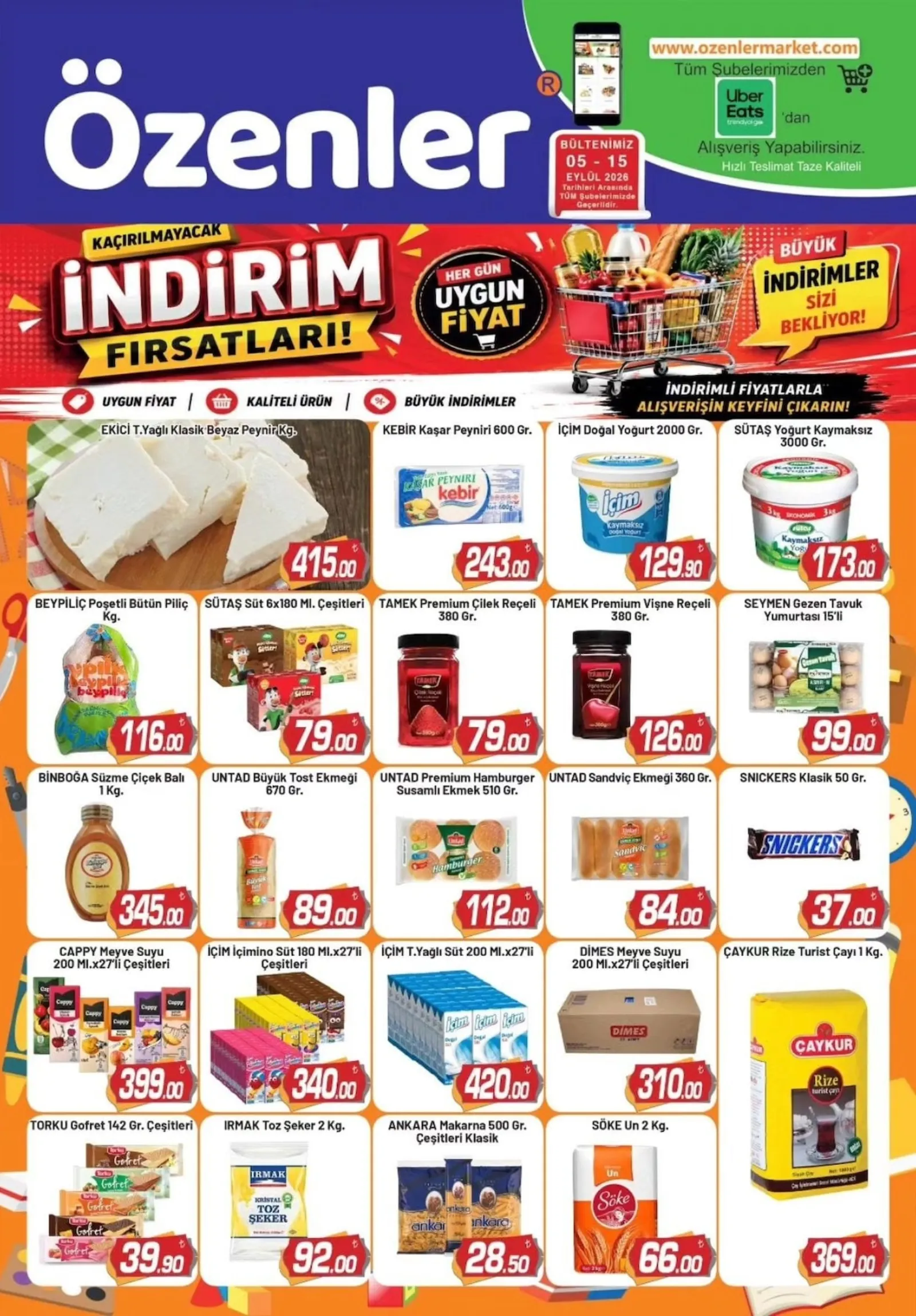 Özenler Market broşürü sayfa 1