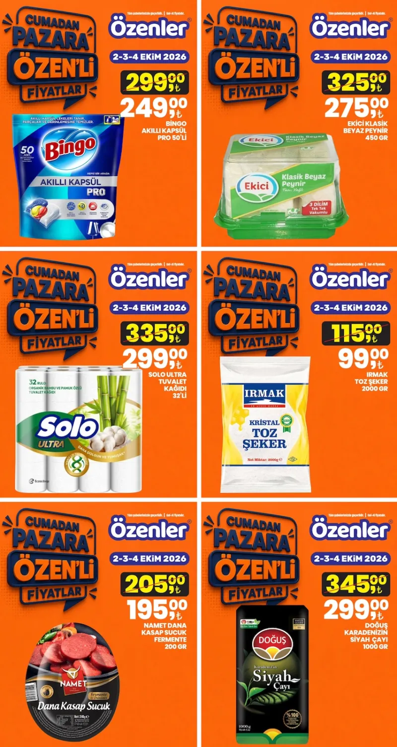 Özenler Market broşürü sayfa 1