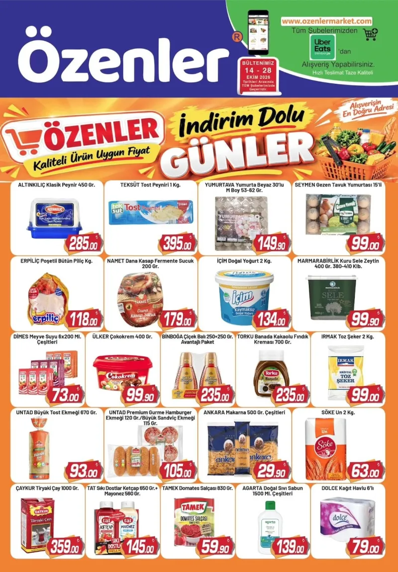 Özenler Market broşürü sayfa 1