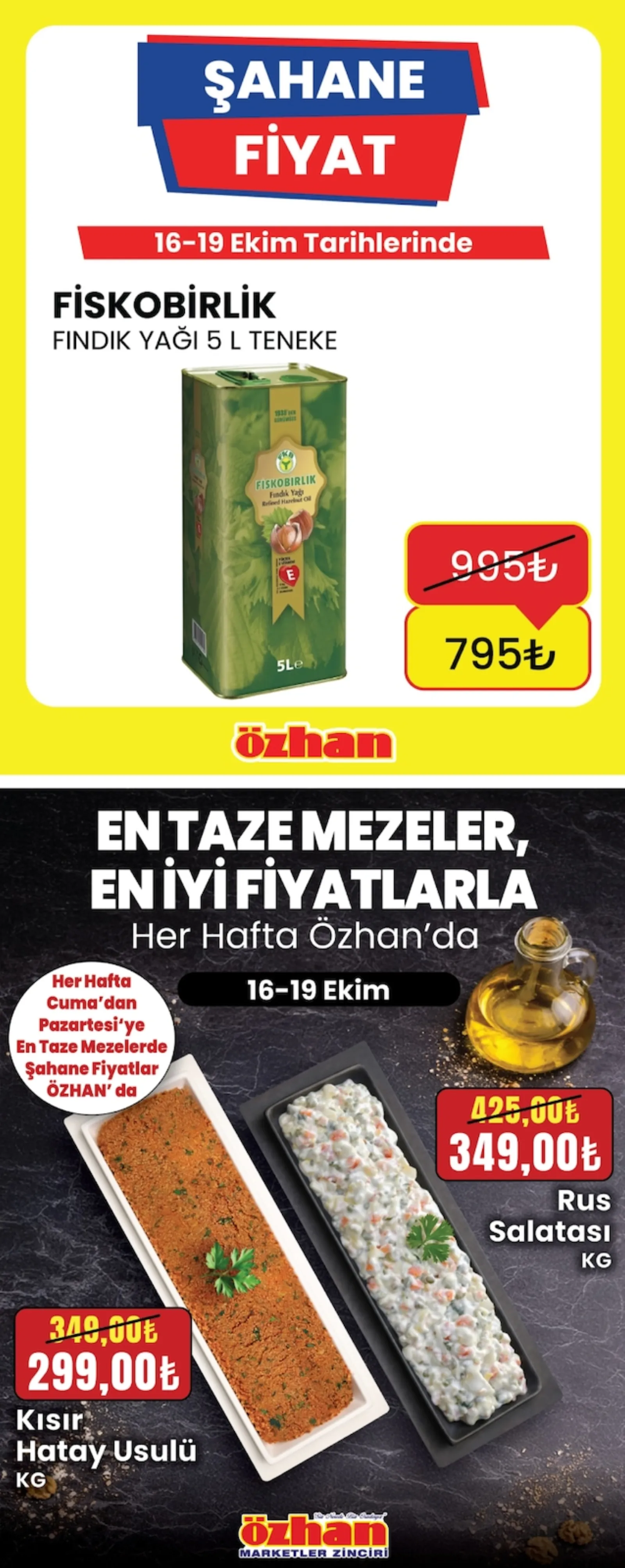 Özhan Marketler Zinciri broşürü sayfa 1