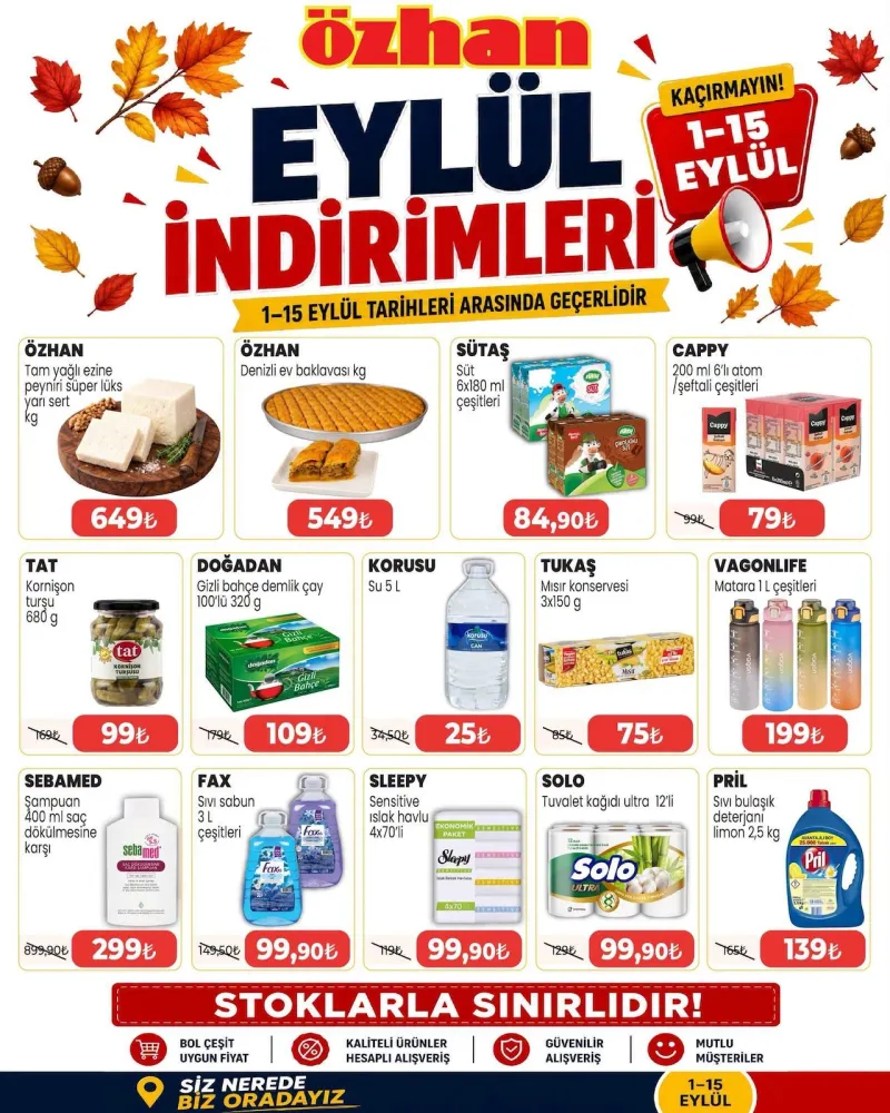 Özhan Marketler Zinciri broşürü