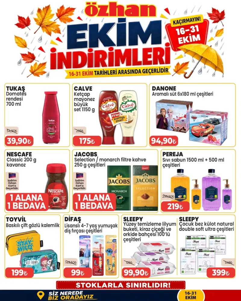 Özhan Marketler Zinciri broşürü sayfa 1