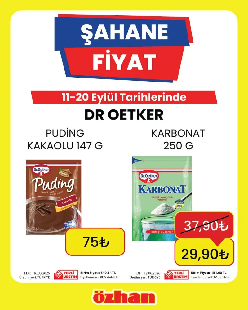 Özhan Marketler Zinciri broşürü sayfa 1
