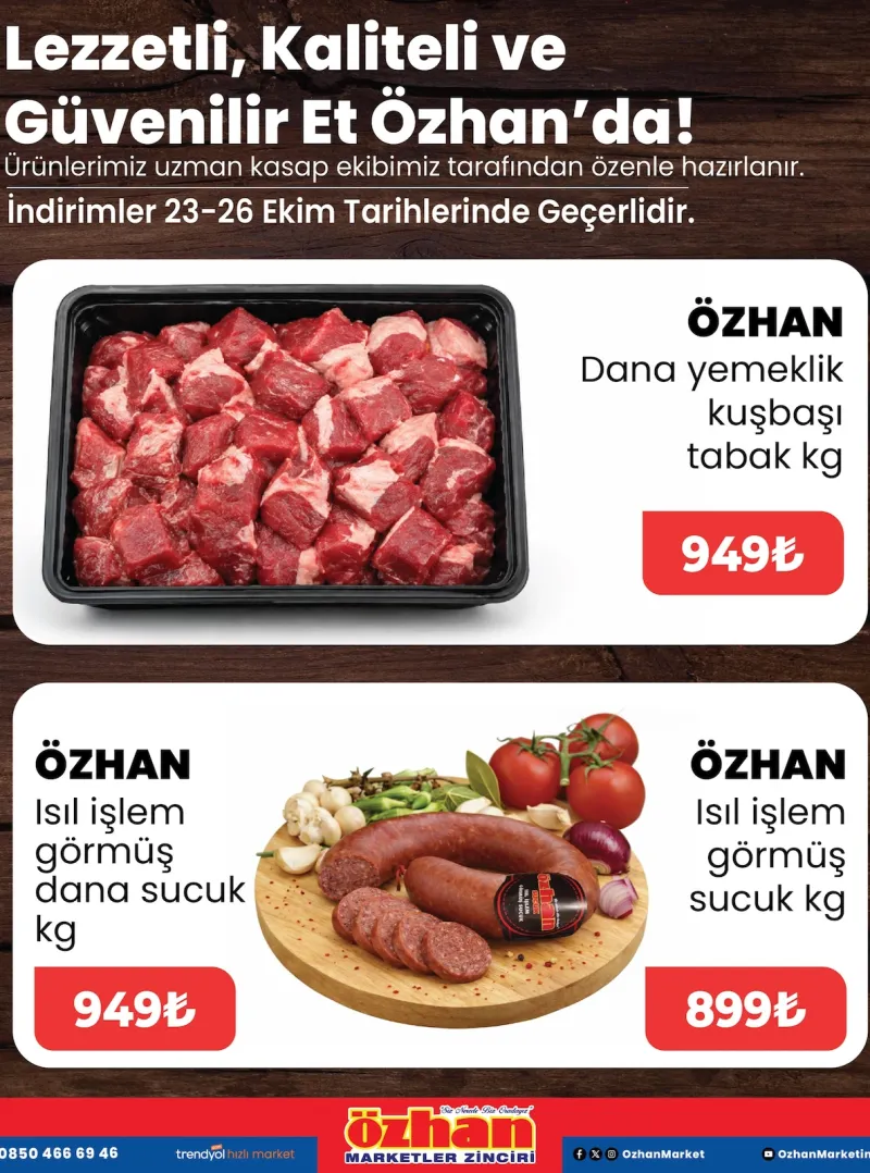 Özhan Marketler Zinciri broşürü sayfa 1