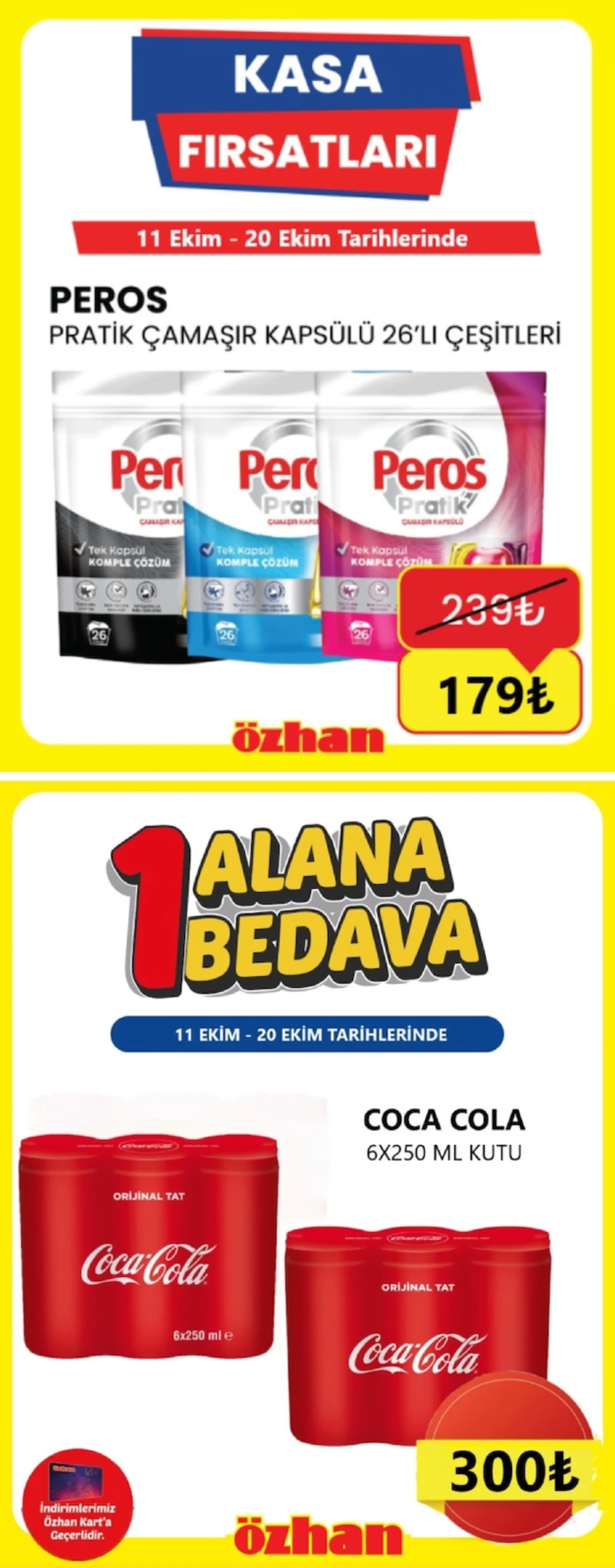 Özhan Marketler Zinciri broşürü sayfa 1