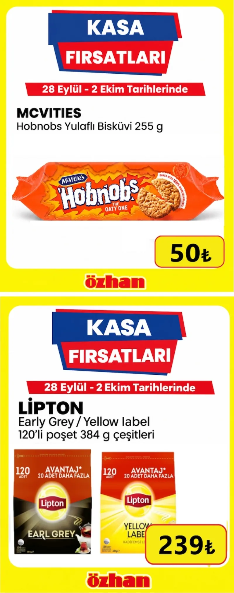Özhan Marketler Zinciri broşürü sayfa 1