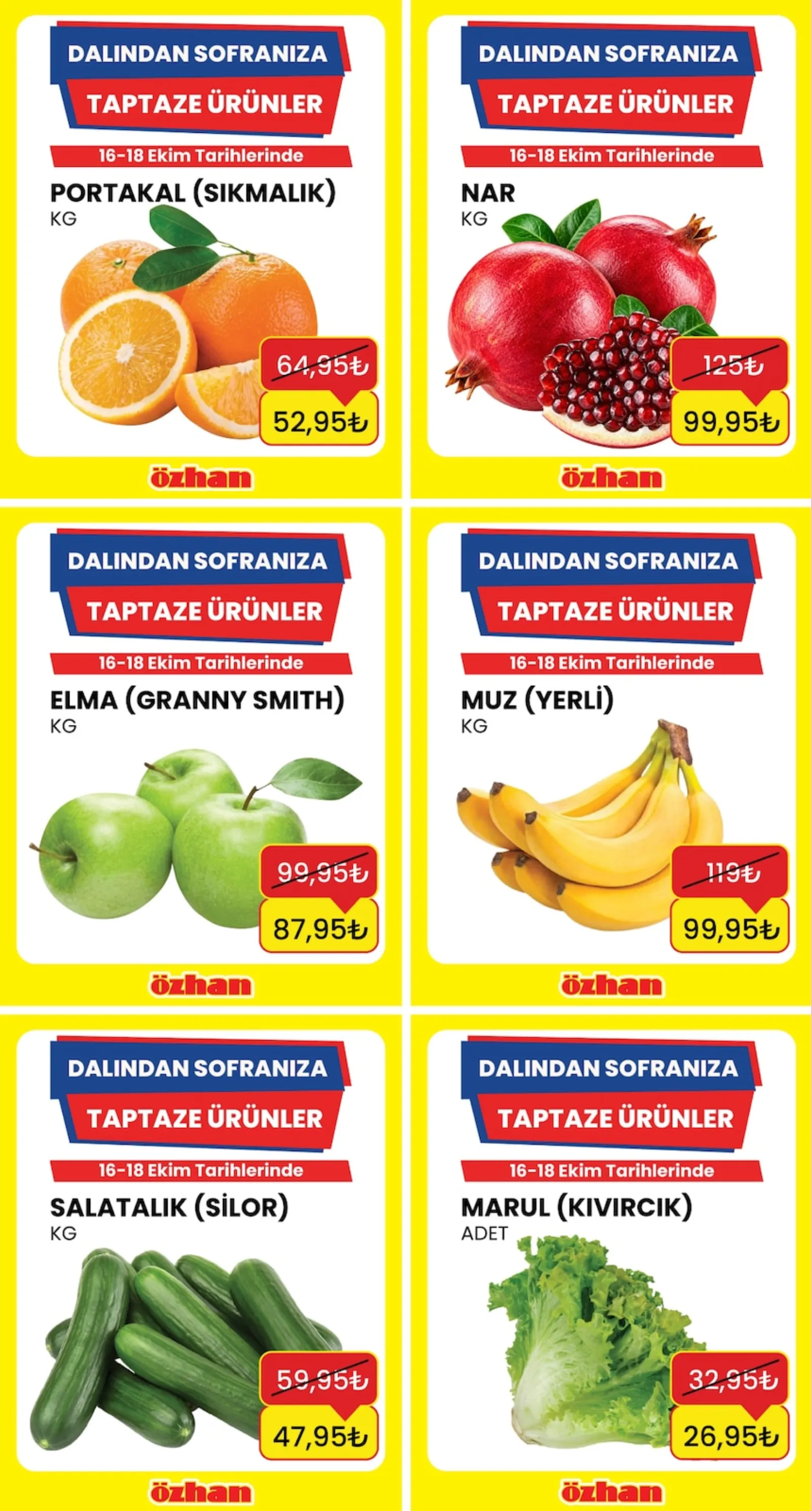 Özhan Marketler Zinciri broşürü sayfa 1