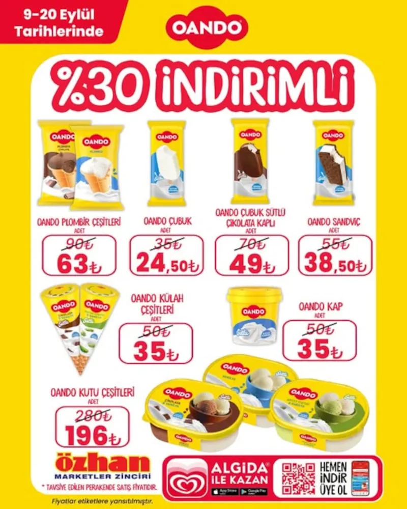 Özhan Marketler Zinciri broşürü sayfa 1