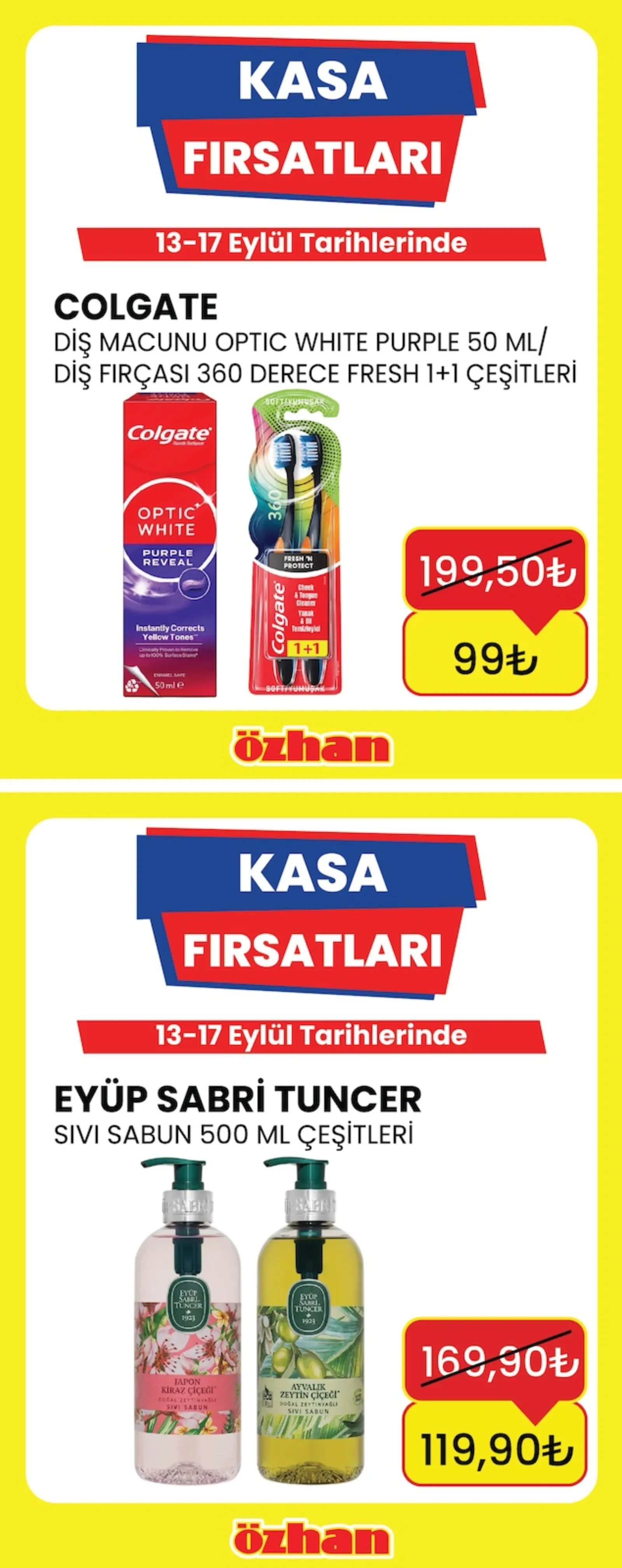 Özhan Marketler Zinciri broşürü sayfa 1