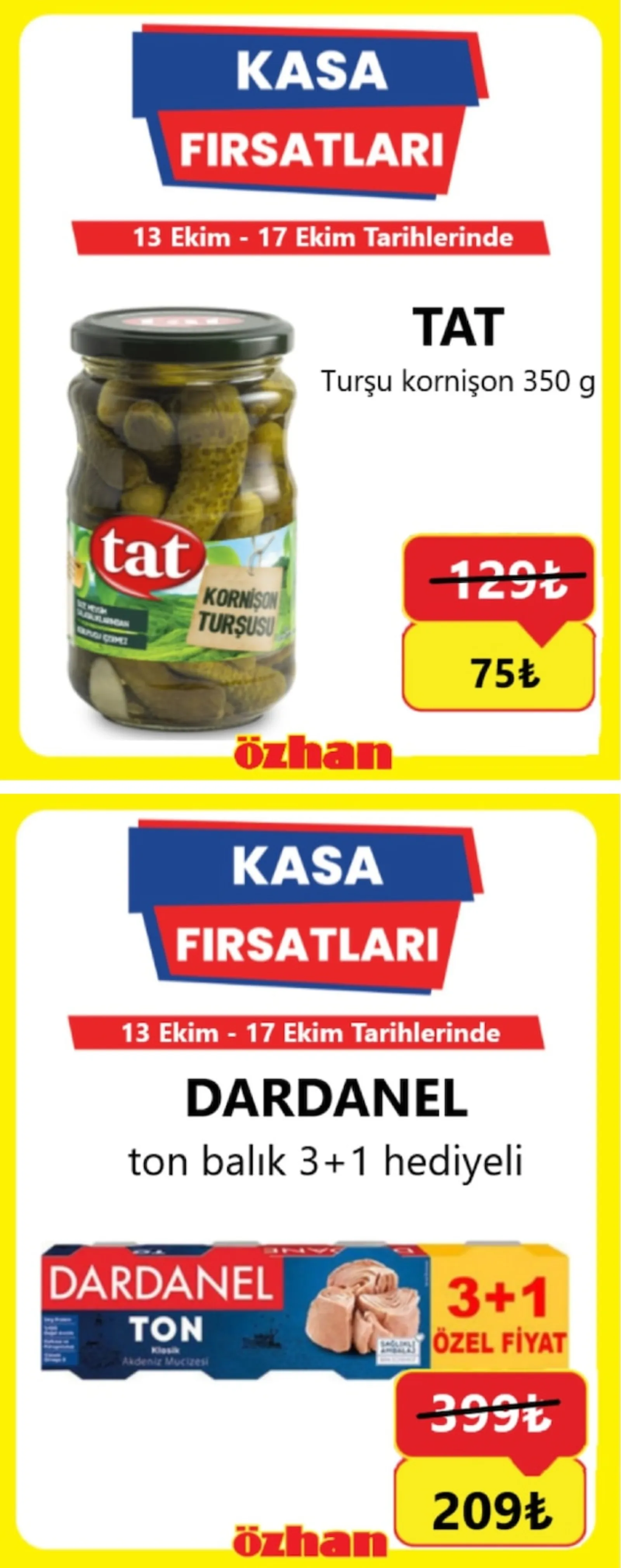 Özhan Marketler Zinciri broşürü sayfa 1