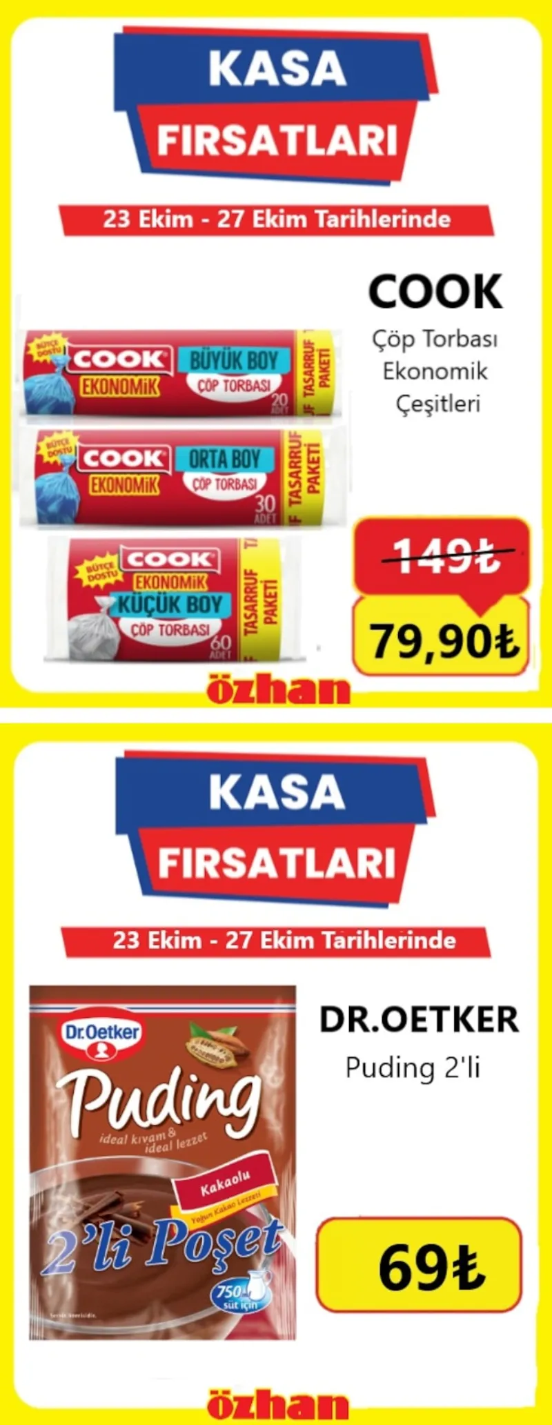 Özhan Marketler Zinciri broşürü sayfa 1