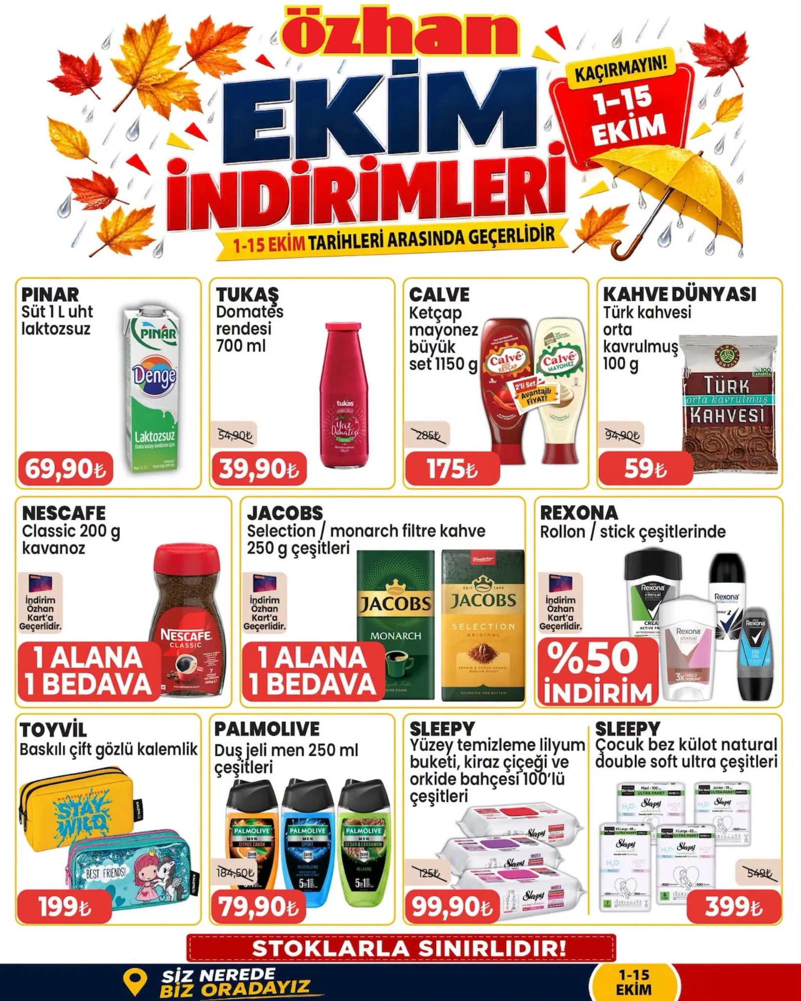 Özhan Marketler Zinciri broşürü sayfa 1