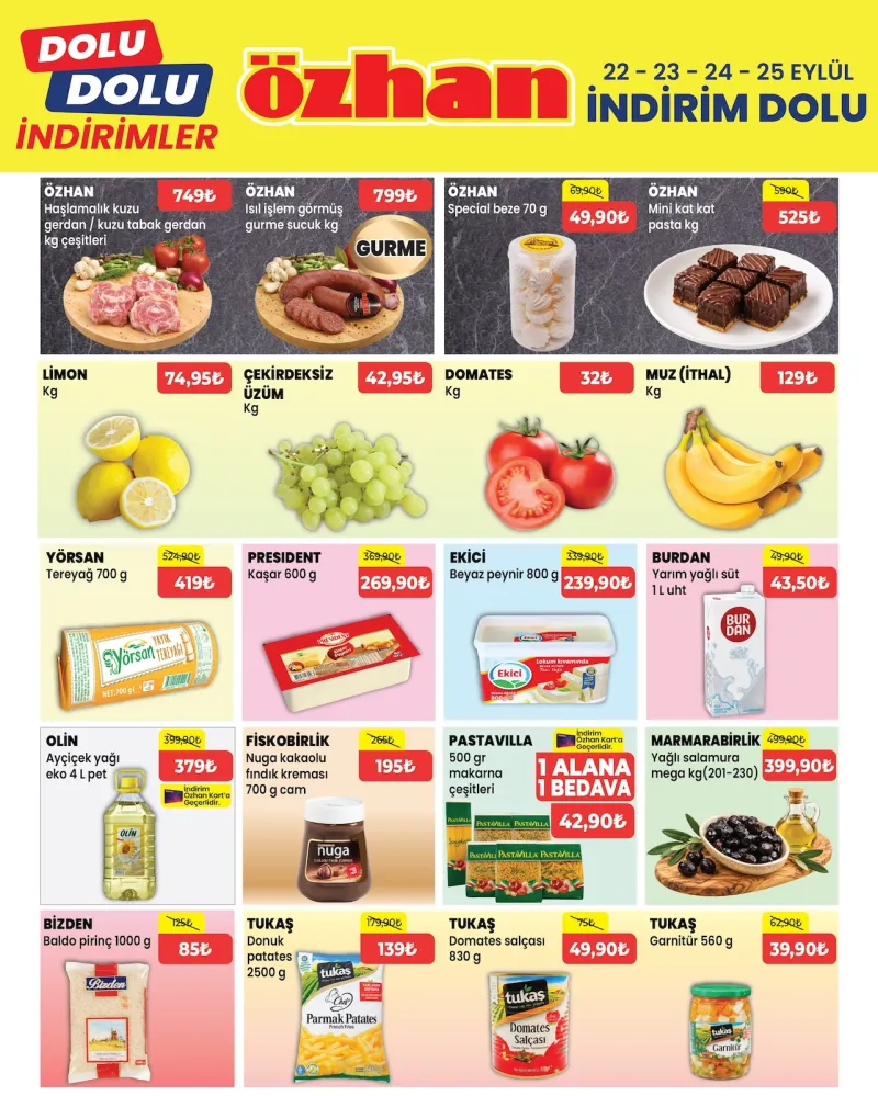Özhan Marketler Zinciri broşürü sayfa 1