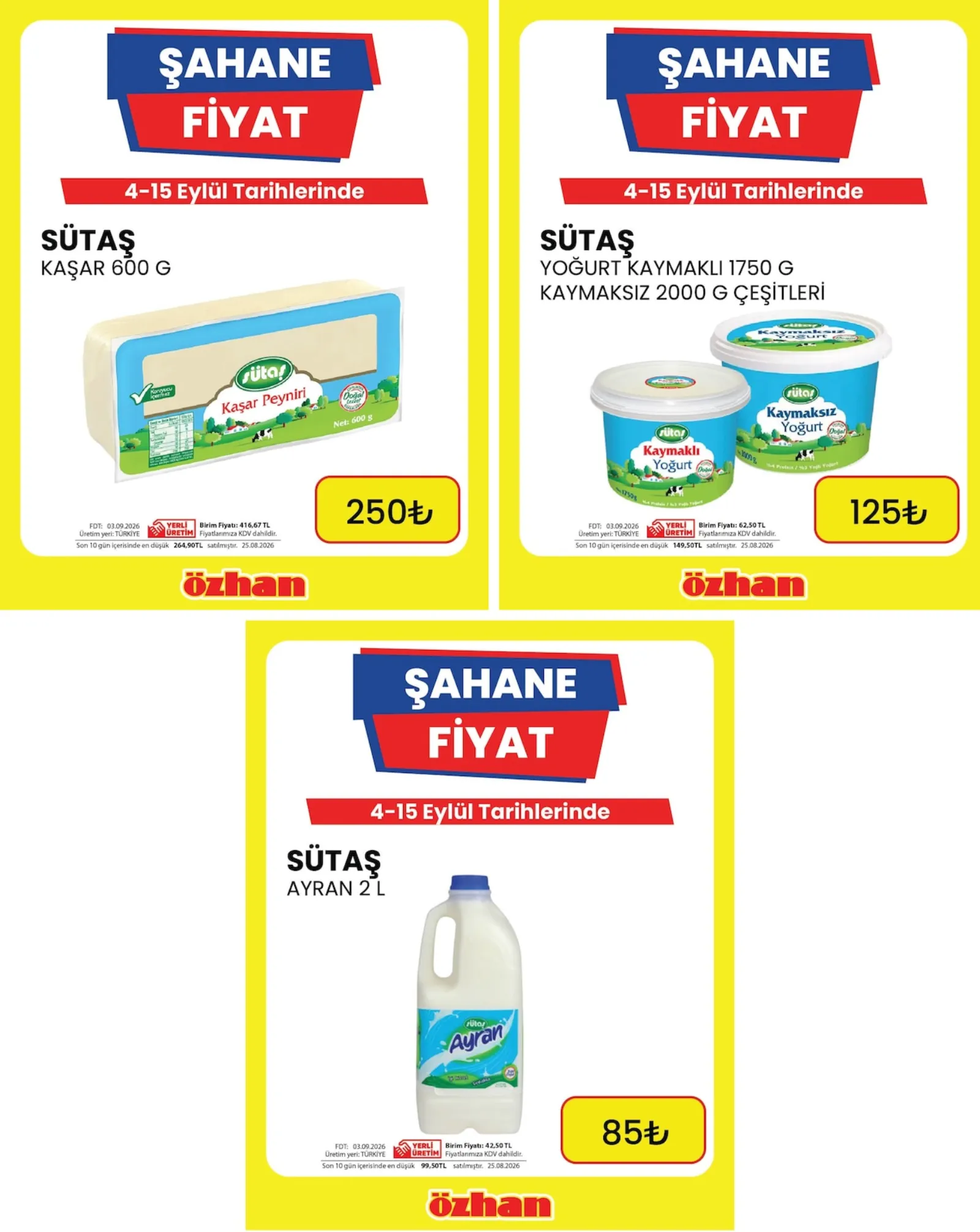 Özhan Marketler Zinciri broşürü sayfa 1