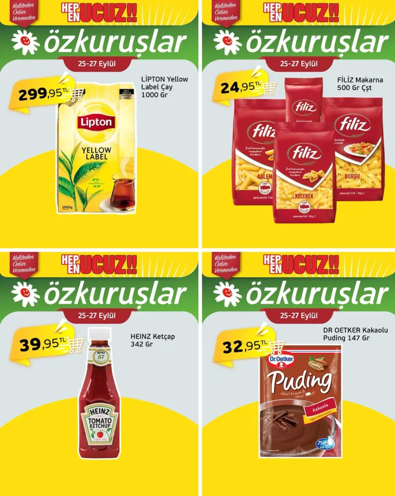 Özkuruşlar Gıda broşürü sayfa 1